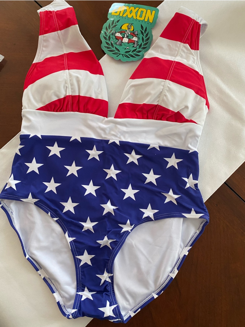 New!! Dixxon.   One-Piece Swim Suit - Red, White & Blue